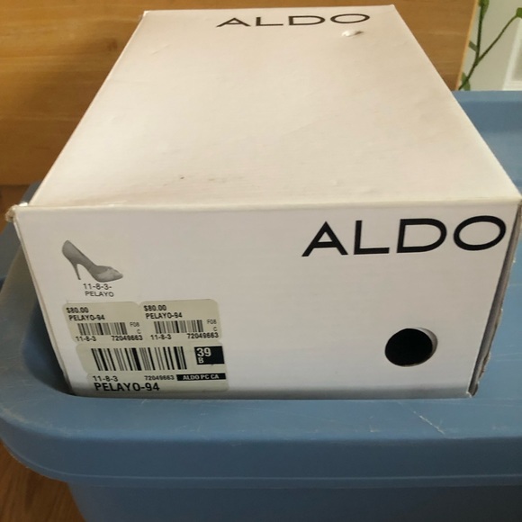 ALDO~ Black satin heels - Picture 7 of 8